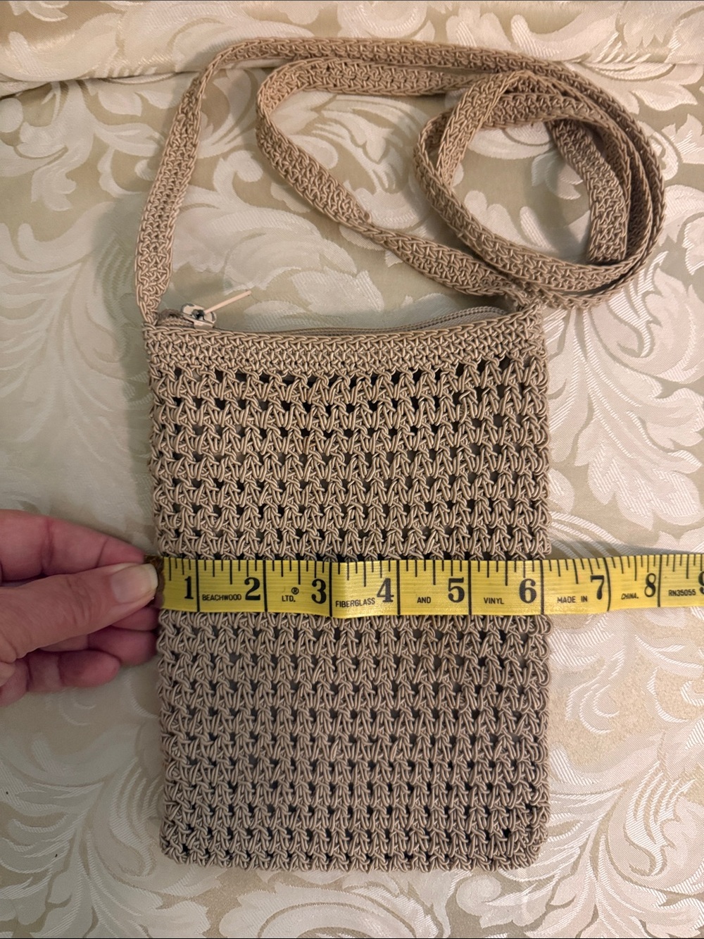 Xhilaration Tan Woven Crossbody Bag
